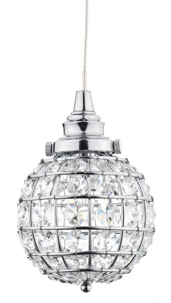 FÖNSTERLAMPA Kristallboll K9 10cm Krom