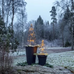 FOLDY GRAN Utedekoration 90cm 140LED Svart IP44