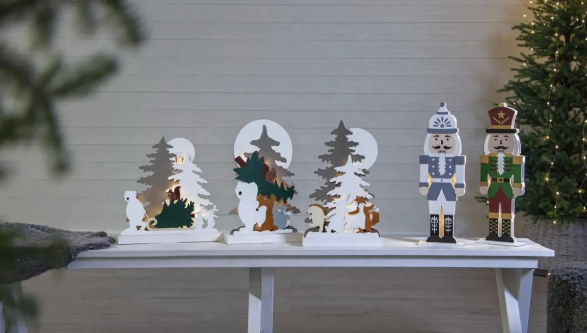 FOREST FRIENDS Batteridekoration Jul 38cm