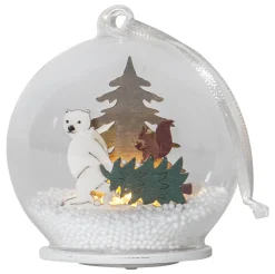 FOREST FRIENDS Batteridekoration Isbjörn 8cm