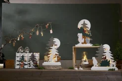 FOREST FRIENDS Bordsdekoration Batteri 19,5cm Flerfärgad