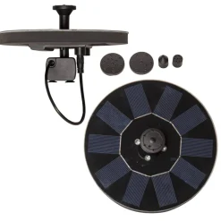 FOUNTAIN Solcellsfontän 16cm Svart