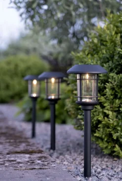 FRIDE Solcells-pollare 3-Pack 34cm Svart