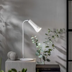 FUNCTIONAL Bord/Vägg/Klämmlampa USB-Laddbar 38cm Vit