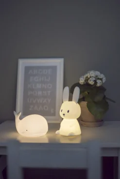 FUNCTIONAL LED-Nattlampa Kanin Batteri 20cm Vit