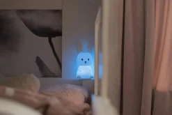 FUNCTIONAL LED-Nattlampa Kanin Batteri 20cm Vit