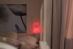 FUNCTIONAL LED-Nattlampa Kanin Batteri 20cm Vit