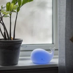 FUNCTIONAL LED-Nattlampa Val Batteri 16,7cm Vit