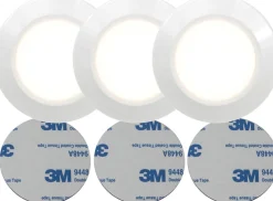 FUNCTIONAL LED-Puck 3-Pack Batteri 6,9cm Vit