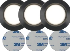 FUNCTIONAL LED-Puck 3-Pack Batteri 6,9cm Svart