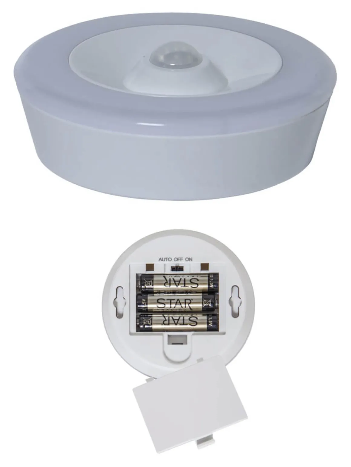 FUNCTIONAL Nattlampa Batteri 8,6cm Vit