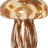 FUNGHI Glasdekoration Batteri 17cm Brun