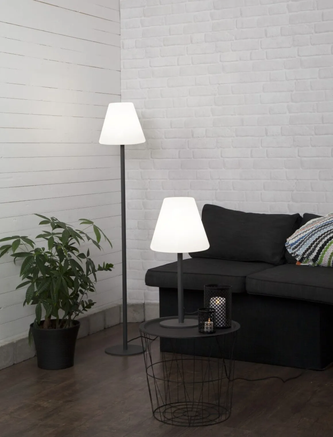 GARDENLIGHT Bordlampa Utomhus 60cm IP65 Grå