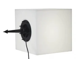 GARDENLIGHT Utedekoration Kub 30,5cm Vit IP65