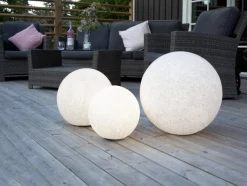 GARDENLIGHT Utedekoration Boll 48cm Grå IP44