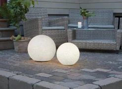 GARDENLIGHT Utedekoration Boll 29cm Grå IP65