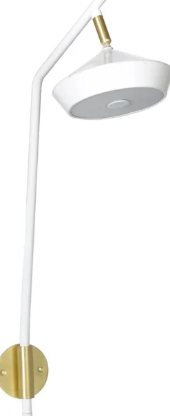 GEOMETRI Vägglampa 53cm Vit/Mässing