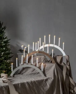 GILLIAN Ljusstake 7L 63cm Brun