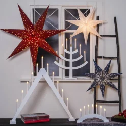 GILLIAN Träljusstake 49cm Vit