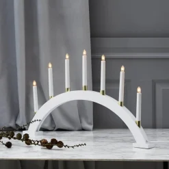 GILLIAN Träljusstake 63cm Vit