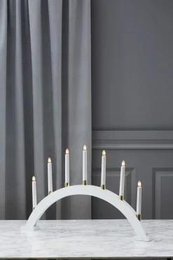 GILLIAN Träljusstake 63cm Vit