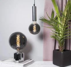 GLANS Lampfot E27 12cm Krom