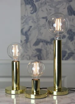 GLANS Lampfot E27 17cm Mässing