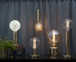 GLANS Lampfot E27 17cm Mässing