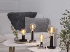 GLANS Lampfot E27 17cm Svart