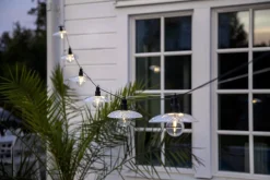 GLASSY LIGHT Ljusslinga 350cm 6LED Varmvit/Svart