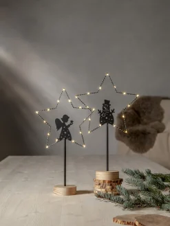 GLIMTA Bordsdekoration Snögubbe 42cm Svart