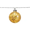 GLITTER Dekorationsslinga 10LED 1,3m Guld
