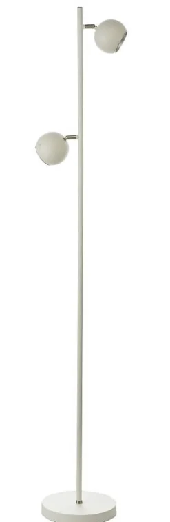 GLOBE Golvlampa 2L 154cm Vit