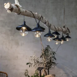 GLOBE SHADE Solcells-ljusslinga 180cm Svart