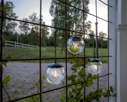 GLOBE Solcellsdekoration 29cm Transparent