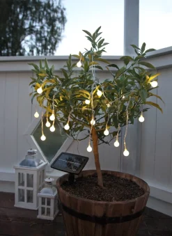 GLOBINI Solcells-Ljusslinga 4,75m Vit