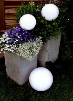 GLOBUS Solcells-Dekoration 35,5cm Vit