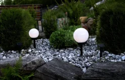 GLOBUS Solcells-Dekoration 35,5cm Vit