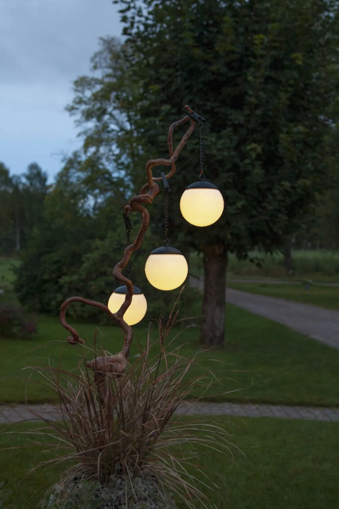 GLOBUS Solcellsdekoration 23cm Vit