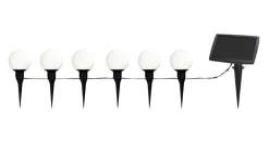 GLOBUS Solcells-Ljusslinga 9cm Vit