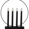 GLOSSY Träljusstake 32cm Svart
