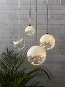 GLOW Glaskula 15cm 30LED Frostad