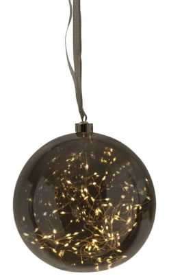 GLOW Glaskula 20cm 80LED Rökfärgad