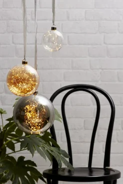 GLOW Glaskula 20cm 80LED Rökfärgad