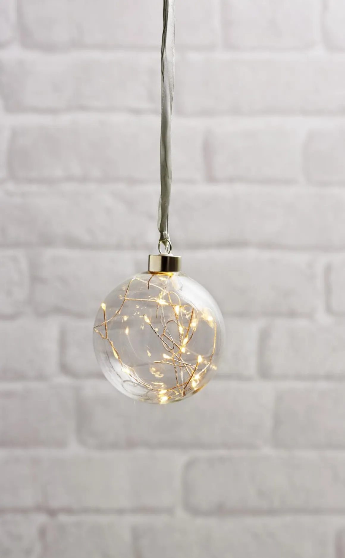 GLOW Glaskula 10cm 15LED Transparent