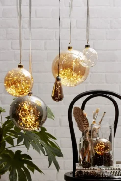 GLOW Glaskula 10cm 15LED Transparent