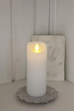 Glow LED Blockljus 15cm Vit