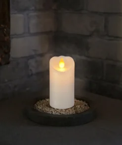 Glow LED Blockljus 10cm Vit