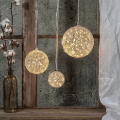 GLOW SNOW Glaskula 15L 10cm Frostad Batteri