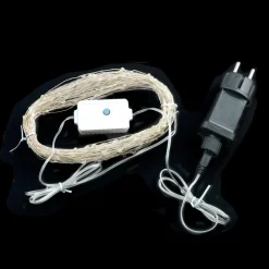 GNISTRA Ljusslinga 10m Kallvit 100LED Transformator